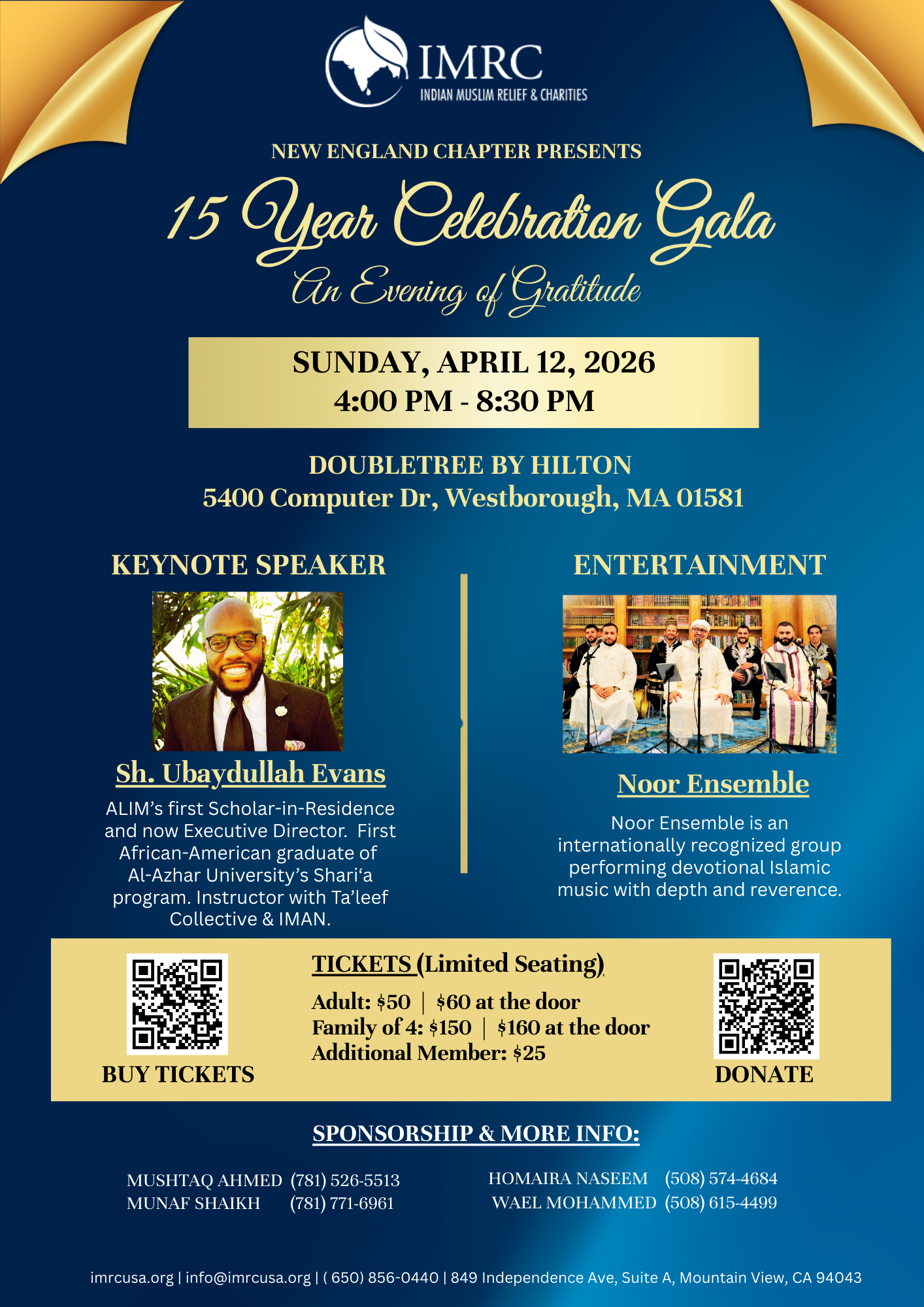 IMRC New England Chapter 15th Year Celebration Gala - April 12, 2026 - Westborough, MA